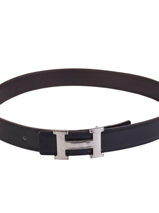 Hermes Belt Leather Constance Logo Silver main image 5